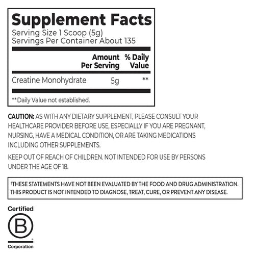 Micronized Creatine Monohydrate 675g,Orgain sans goût